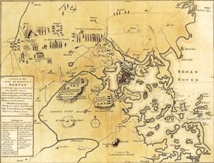 1775년 보스턴 지역 지도 (일부 부정확한 내용 포함)