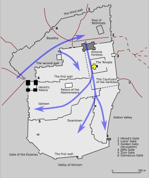 공방전 중 로마군의 진격 과정