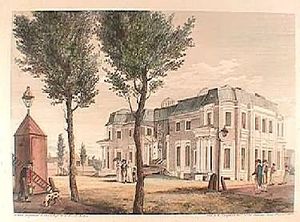 모리스의 어리석음으로 알려진 랑팡 설계 저택의 판화