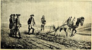 직접 농사일을 하는 요제프 2세. "민중 황제"라고 불린 요제프 2세는 농민들로부터 큰 인기를 얻었다.