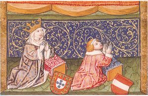 엘레오노르 황후의 시간의 책에 나오는 엘레오노르와 막시밀리안