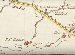 1769년 지도에 나타난 알렉산드르 성(Fort St. Alexandre)