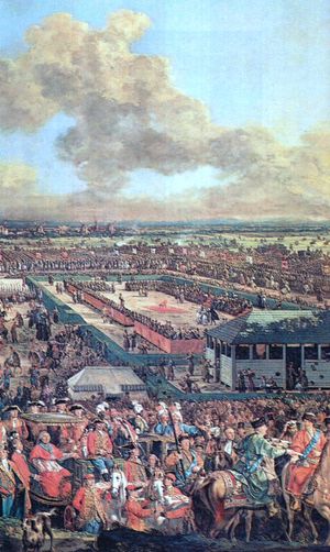 1764년 스타니스와프 아우구스트의 왕위 계승 선거 (베르나르도 벨로토 묘사)