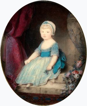 1769년 샬럿 공주. 미니어처 - 오지어스 험프리(Ozias Humphry) 작, 윈저 성 소장