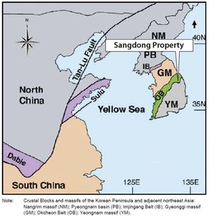 한반도의 광역지질도