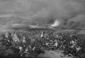 아우스터리츠 전투에 대한 러시아 석판화