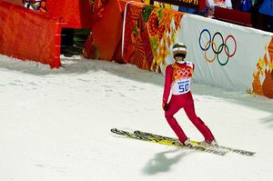 소치 2014 동계올림픽 노멀힐 점프 후