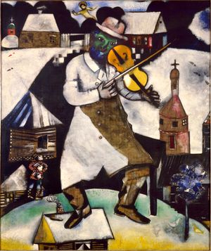 마르크 샤갈의 The Fiddler(1912–13)
