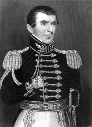 노보 레기온의 장군으로서의 존 C. 베넷의 조각.