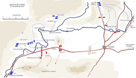 비토리아 전투 지도