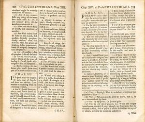 고린도 전서, 1749년 두에-랭스 성경에서