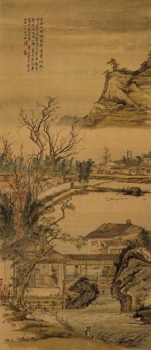 月下鳴機図 (월하명기도), 1841년