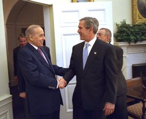 알리예프와 미국의 조지 W. 부시 대통령 (2003년 2월)