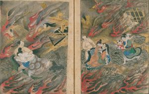 『지진후세속어지종』에서 젠코지 지진 그림