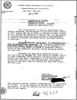 자크 슈미나드에 관한 1976년 FBI 문서