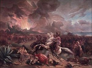 이집트의 이브라힘 파샤가 미솔롱기를 공격한다