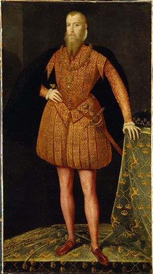 결혼 협상을 진전시키기 위해 잉글랜드의 엘리자베스 1세에게 보낸 초상화. 스테반 반 데르 뮬렌(Steven van der Meulen) 작, 1561년