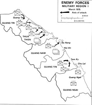 제1군단의 북베트남군 공세 초반