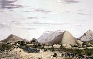 워스 장군의 사단이 서쪽에서 몬테레이로 진군한다