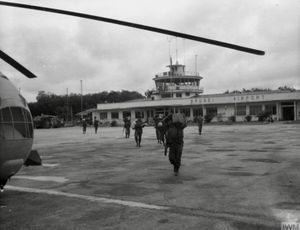 1962년 12월에 촬영된 새로 건설된 브루나이 공항