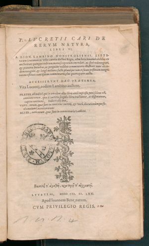 1570년판 De rerum natura