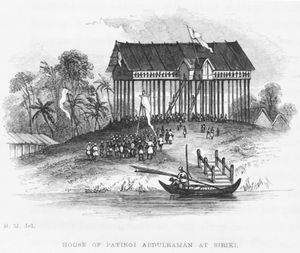 1846년 6월 28일 H.E.I.C.S 플레게톤의 사리케이 방문 - 로드니 먼디 선장의 그림