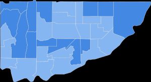 2020년 미국 대통령 선거 블루밍턴(미네소타주) 결과: 바이든 50–60%, 60–70%