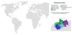 전 세계의 저지 독일어 방언