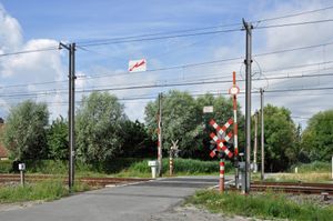 벨기에의 건널목.