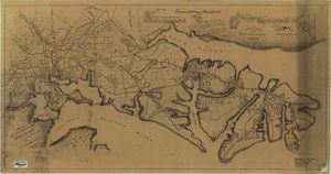 1814년 볼티모어와 맥헨리 요새 지도