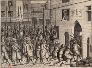 1594년 3월 22일 파리에서 철수하는 스페인 군대