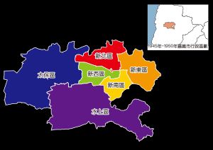 1946년-1950년 사이 자이시의 지도