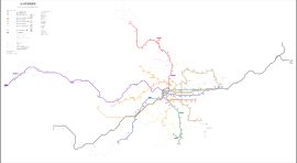 타이베이 첩운 노선 및 계획도(남북선은 폐지됨)