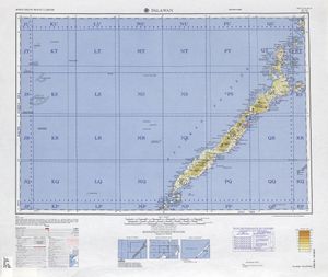 세계지도(International Map of the World) (AMS, 1956)에서 티자드 은행과 암초를 포함한 지도