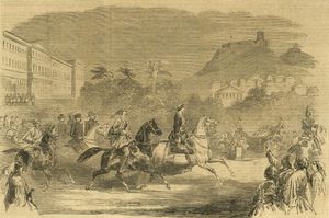 아테네를 거닐고 있는 오톤과 아말리아