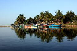바티칼로아 석호의 어선