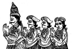 왕족. 오른쪽 첫 번째는 찬킬리 1세