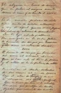 1897년에 쓰여진 국가의 원래 가사가 담긴 J.J. 팔마의 필사본. 과테말라 국립역사박물관.