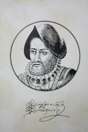 비야리카의 창립자인 멜가레호 함장의 그림