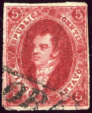 1864년부터 아르헨티나 우표에 리바다비아가 등장했다.