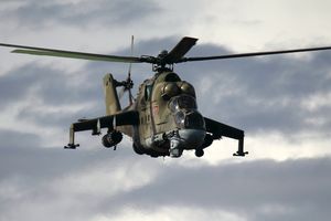 구출 작전에 사용된 러시아제 Mi-24 공격 헬기
