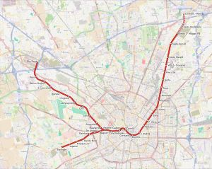 밀라노 지하철 1호선 노선도