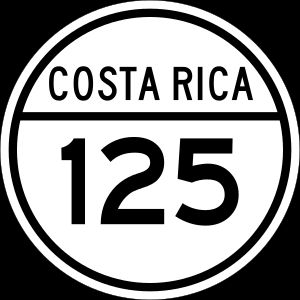 코스타리카 국도 125호선 표지