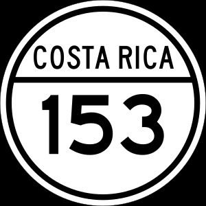 코스타리카 국도 153호선 표지