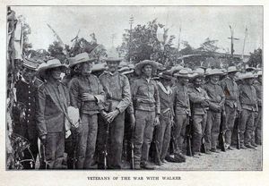 1895년에 촬영된 1856년 전쟁 참전 코스타리카 참전 용사들