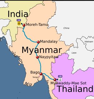 인도-미얀마-태국 삼각 고속도로는 인도 북동부의 모레와 임팔을 국제 삼각 연결의 중요한 상업 중심지로 만들 것이다.