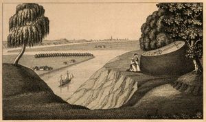 제단석으로 유명한 람비나스 언덕, 에두아르다스 기제비우스가 1835년에 그린 그림