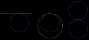 G1 연속성을 갖는 곡선(원, 직선)