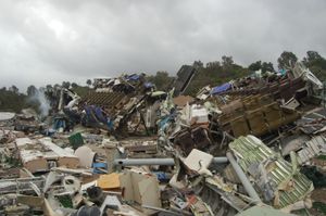 사용된 기체의 잔해