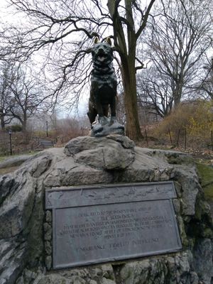 뉴욕시(New York City) 센트럴 파크(Central Park)에 있는 발토 동상